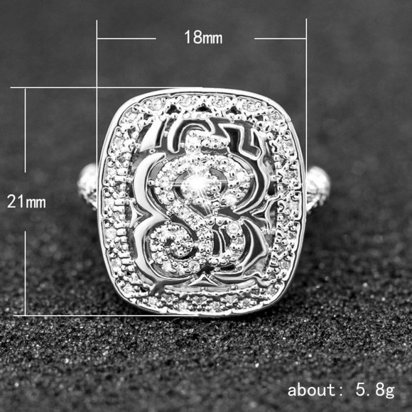 💝New Creative Design CZ Mystic Symbol Ring For Woman, GPMB1503 - Picture 5 of 5